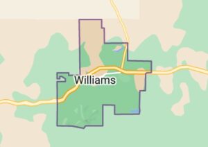 Williams Arizona | Map Image- Google Maps | Arizona Podcast | https://arizonapodcast.com